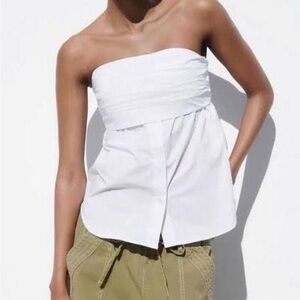 Zara Strapless White top